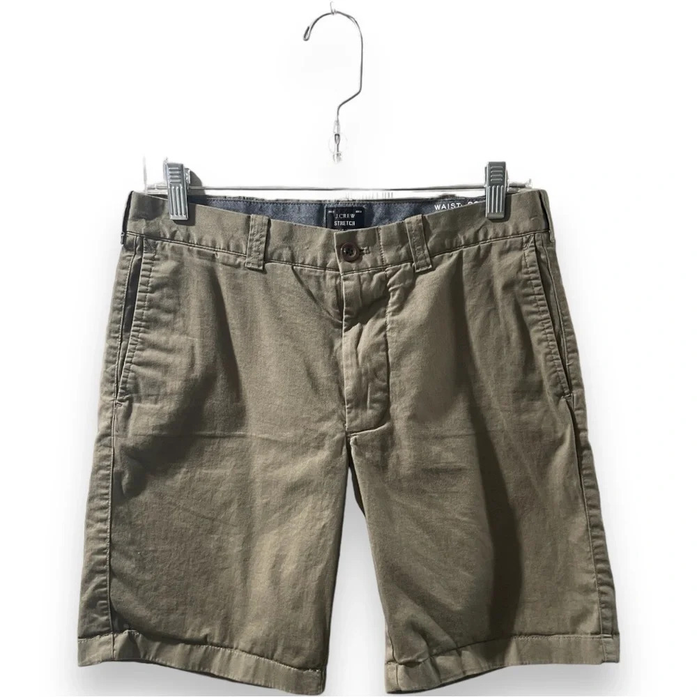 J. Crew Mens Stretch Chino Shorts, Good Condition Size 30, 9’’ Inseam